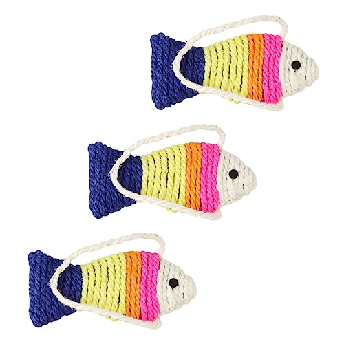 INOOMP Sisal-katzenspielzeug in Fischform – 3er-Pack Katzenkratzmatte Mit Schlüsselband Katzenspielmatte Katzenkratzbrett Material Fördert Kratzgewohnheiten Bei Katzen INOOMP Sisal-katzenspielzeug in Fischform – 3er-Pack Katzenkratzmatte Mit Schlüsselband Katzenspielmatte Katzenkratzbrett Material Fördert Kratzgewohnheiten Bei Katzen von INOOMP