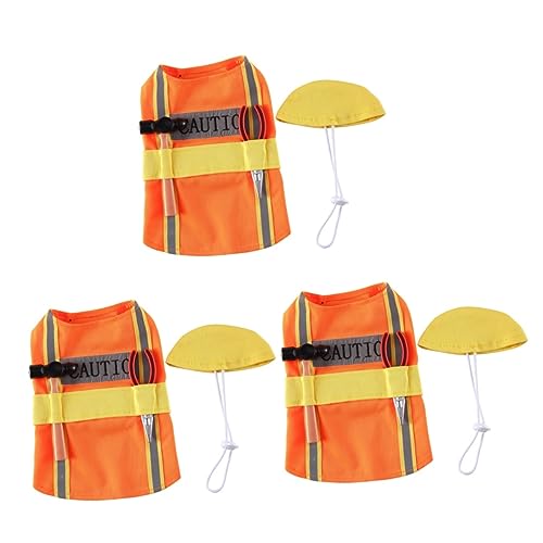 INOOMP 3St Kleidung für Haustiere Dekoration für Welpenkleidung für Haustiere Hundekleidung Tier kostüm Sweatshirt Haustierzubehör Welpenkostüm Hundezubehör Helm von INOOMP