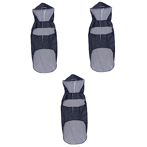 INOOMP 3St Regenjacke Haustierponcho Haustier mit Kapuze Welpen Regenmäntel hunderegenmantel Hunde Regenmantel kleine hundekleidung wimperntusche reflektierende Regenmäntel für Haustiere von INOOMP