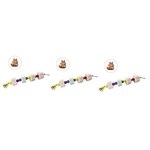 INOOMP 3stücke Hamster Papagei Kaninchen Kauspielzeug Aus Mineralien Farbenfrohes Spielzeug Mit Glocke Für Kleine Haustiere Zur Zahnreinigung Und Spielzeit INOOMP 3stücke Hamster Papagei Kaninchen Kauspielzeug Aus Mineralien Farbenfrohes Spielzeug Mit Glocke Für Kleine Haustiere Zur Zahnreinigung Und Spielzeit von INOOMP