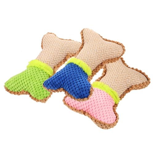 INOOMP 3St Weihnachts-Plüschtier mit Hundegeräusch Kauspielzeug für Hunde Hundekauen Interactive Dog Toys hundewelpen Spielzeug großes Hundespielzeug Plüschfigur Spielzeug Hundepuzzle von INOOMP