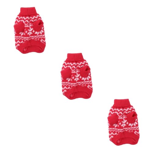 INOOMP 3St Weihnachtskleidung für Haustiere Winterkostü für Haustiere Winterkleidung für Haustiere hundepullover hundepulli Weihnachtspullover Welpenkleidung Haustier Hund Mantel rot INOOMP 3St Weihnachtskleidung für Haustiere Winterkostü für Haustiere Winterkleidung für Haustiere hundepullover hundepulli Weihnachtspullover Welpenkleidung Haustier Hund Mantel rot von INOOMP