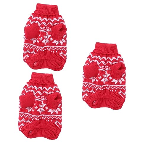 INOOMP 3St Welpenkleidung Weihnachtskleidung für Haustiere Hundebekleidung für große Hunde Festivalkleidung für Haustiere Weihnachtspullover Winterkleidung für Hunde Haustier Hund Mantel INOOMP 3St Welpenkleidung Weihnachtskleidung für Haustiere Hundebekleidung für große Hunde Festivalkleidung für Haustiere Weihnachtspullover Winterkleidung für Hunde Haustier Hund Mantel von INOOMP