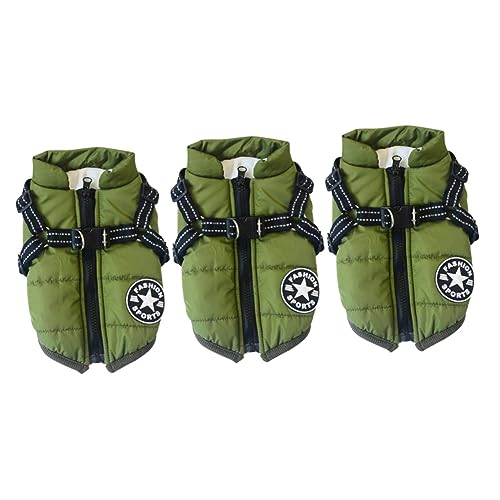 INOOMP 3St Winterweste für Haustiere hundeweste Hunde Weste Haustierbekleidung hundemantel Pullover Baumwolle Hundekostü für den Winter Hund Tuch Winterkleidung für Haustiere von INOOMP