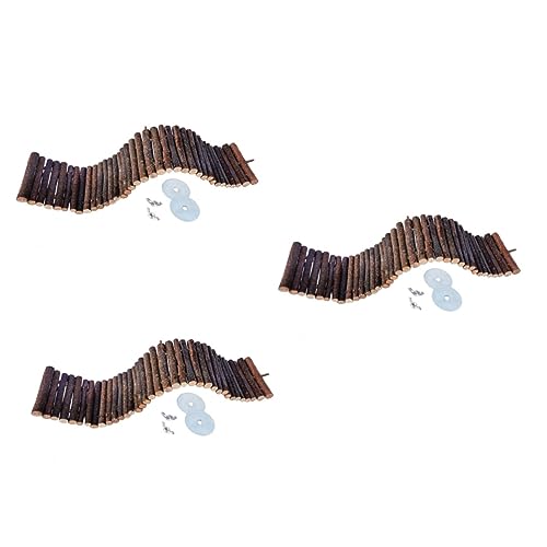 INOOMP 3stücke Kleintier Kletterleiter Aus Holz Hängende Brücke Für Hamster Mäuse Und Andere Kleine Haustiere Spielzeug Und Ruheplatz Aus Natürlichem Material Leicht Zu Reinigen Und von INOOMP
