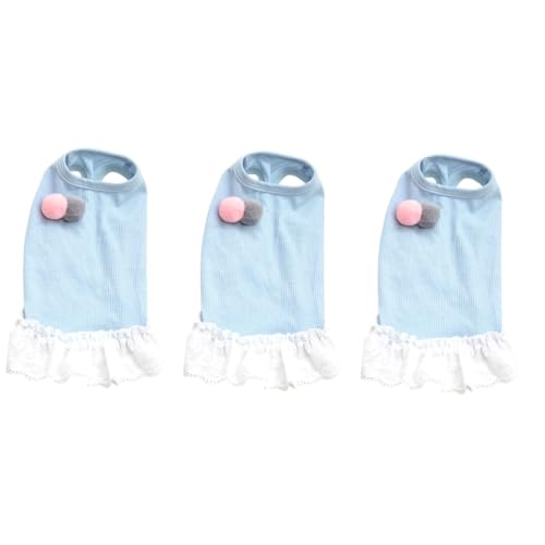 INOOMP 3St pet Kleidung Rock süße hundekleidung Hundeoverall sommerliche katzenkleidung Haustierzubehör Welpenkleidung pet Supplies haustierbedarf Pet-Spitzenrock Rockkostü für Hund von INOOMP