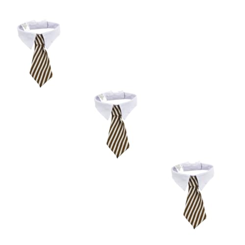 INOOMP 3St verstellbare Haustierkrawatte Zubehör Cartoon-Krawatte Krawatten für Kinder Kragen Hunde Krawatte Hundehalsband mit Krawatte Hund Krawatte Drucken binden kleine Krawatte von INOOMP