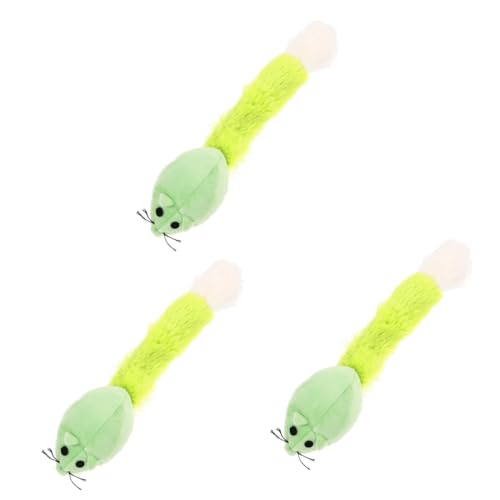 INOOMP 3 Stücke Interaktive Plüsch Katze Mäuse Für Indoor Katzen Muss- Kätzchen INOOMP 3 Stücke Interaktive Plüsch Katze Mäuse Für Indoor Katzen Muss- Kätzchen von INOOMP