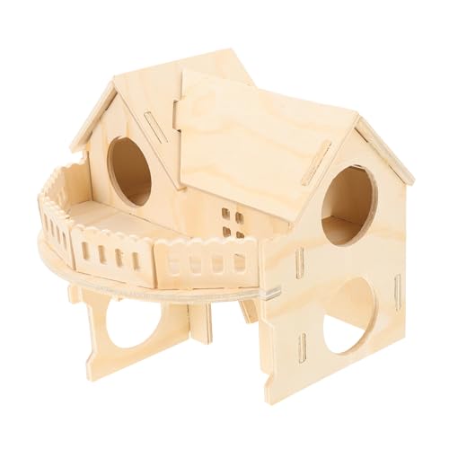 INOOMP 3St Hamsterhaus Hamsterhütte aus Holz Hamsterversteck aus Holz nager Spielzeug Nagetier Spielzeug Spielset aus Holz Spielzeuge Haustierhaus aus Holz Haustierzubehör hölzern Käfig von INOOMP
