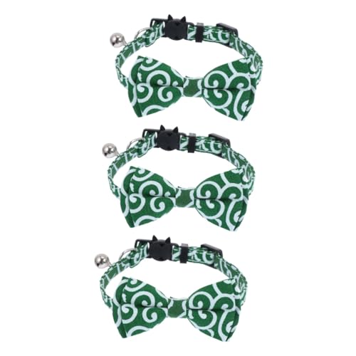 INOOMP 3st Haustierhalsband Hundehalsbänder Mit Fliege Dekoratives Hundehalsband Abreißhalsbänder Für Haustiere Bedrucktes Katzenhalsband Halsband Für Welpen Haustier Katze Seil Tuch von INOOMP