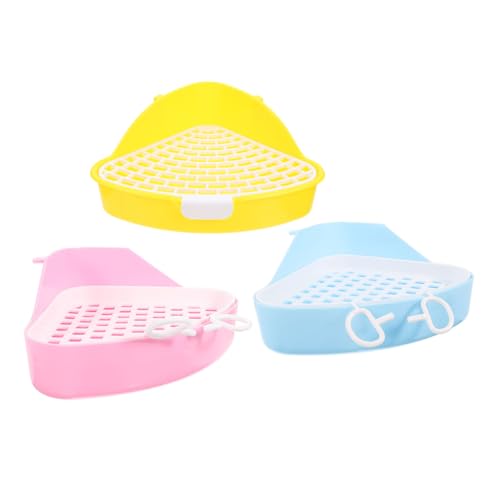 INOOMP 3 Stücke Tier Ecke Toilette Toilette Tablett Für Bunny Meerschweinchen von INOOMP