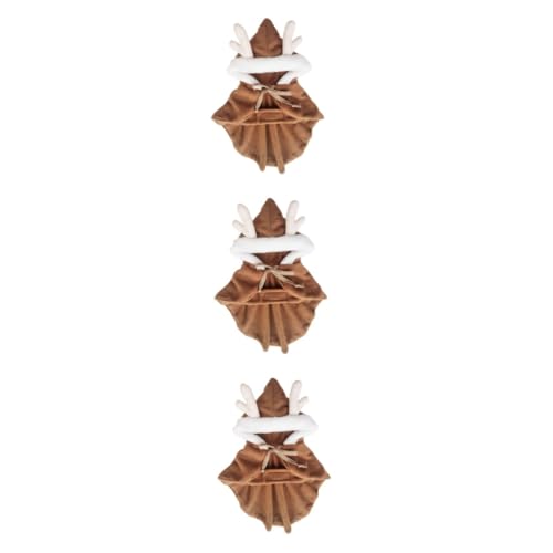 INOOMP 3st Haustierumhang Hunde Winterjacke Weihnachtskleidung Für Hunde Haustierkleidung Hund Wintermantel Hundepullover Für Kleine Hunde Weihnachtshundekostü Kleider Schal Die Katze von INOOMP
