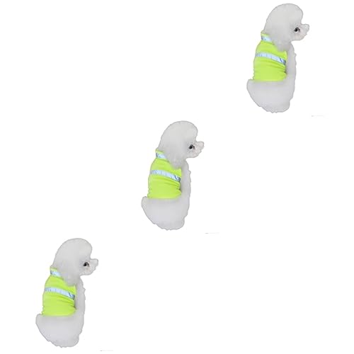 INOOMP 3stücke Hundesicherheitsweste Mit Reflektor Atmungsaktiv Und Hochsichtbar Für Outdoor-aktivitäten Fluorescent Für Joggen Und Wandern von INOOMP