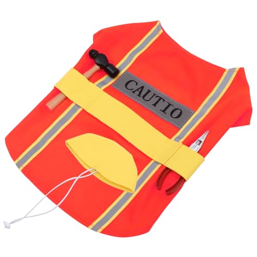 INOOMP 3st Kleidung Für Haustiere Warnweste Reflektorweste Weihnachtsdekoration Tragbare Welpenkleidung Zarte Welpenkleidung Entzückendes Welpenkostüm Der Hund Wintermantel Polyester von INOOMP