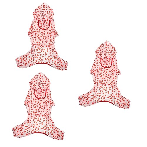 INOOMP 3stücke Wasserdichter Hunde-Regenmantel Für Kleine Und Mittelgroße Hunde Atmungsaktiv Polyester Rotes Design Für Regnerische Tage Schützt Vor Nässe Und Kälte INOOMP 3stücke Wasserdichter Hunde-Regenmantel Für Kleine Und Mittelgroße Hunde Atmungsaktiv Polyester Rotes Design Für Regnerische Tage Schützt Vor Nässe Und Kälte von INOOMP