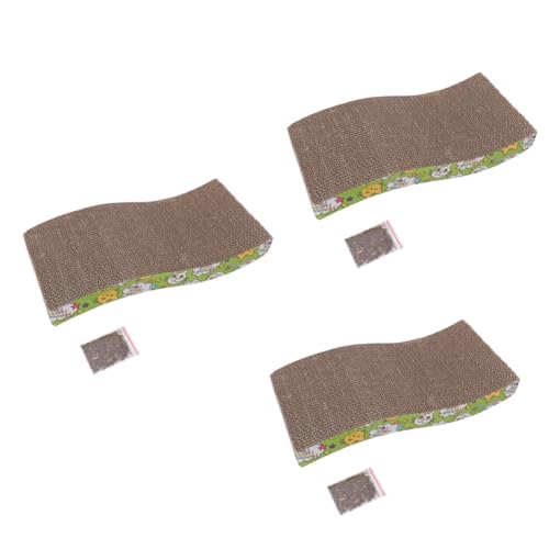 INOOMP 3st Spielzeug Für Haustiere Kratzpad Haustiermöbel Spielzeug Aus Wellpappe Katzenkratzbrett Katzenspielzeug Gebogener Katzenkratzer Katzenkratzlounge Katzenminze Katzennest INOOMP 3st Spielzeug Für Haustiere Kratzpad Haustiermöbel Spielzeug Aus Wellpappe Katzenkratzbrett Katzenspielzeug Gebogener Katzenkratzer Katzenkratzlounge Katzenminze Katzennest von INOOMP