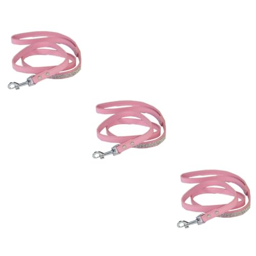 INOOMP 3-teilige Modische Hundeleine Mit Glitzernden Strasssteinen Aus Pu-Leder Vielseitig Einsetzbar Für Hunde INOOMP 3-teilige Modische Hundeleine Mit Glitzernden Strasssteinen Aus Pu-Leder Vielseitig Einsetzbar Für Hunde von INOOMP
