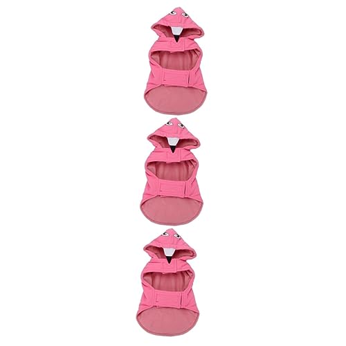 INOOMP 3st Warme Baumwollweste Süße Hundekleidung Hunde-Outfits Hunde-Hoodies Für Mittelgroße Hunde Hund Warmer Mantel Haustierbekleidung Haustiermantel Fleece-Mantel Haustierweste Rosa von INOOMP