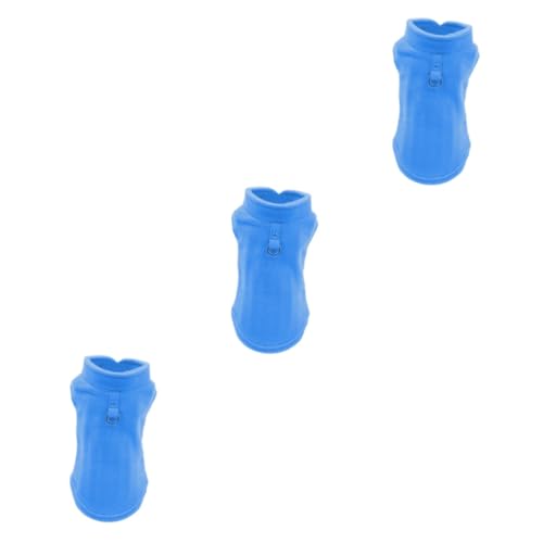 INOOMP 3stücke Wärmende Hundeweste Aus Dickem Fleece Padded Wintermantel Für Kleine Und Große Hunde Blau Winddicht Und Atmungsaktiv Für Kalte Tage von INOOMP