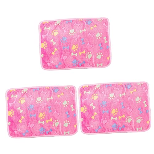 INOOMP 3stücke Puppy Blanket Fleece Decke Für Kleine Hunde Und Katzen Warmes Schlafmatte Für Sofa Bett Oder Rosa Knochenmuster INOOMP 3stücke Puppy Blanket Fleece Decke Für Kleine Hunde Und Katzen Warmes Schlafmatte Für Sofa Bett Oder Rosa Knochenmuster von INOOMP