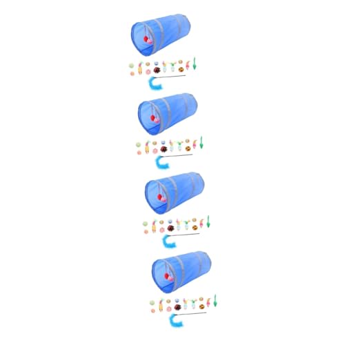 INOOMP 4 Sets Katze Set Für Kätzchen Katzen Interaktive Pack Katze Teaser Tunnel Sicher Spaß Engagierend von INOOMP