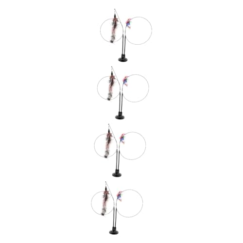 INOOMP 4 Sätze Saugnapf necken Katzen Stick interaktives katzenspielzeug Interactive cat Toy Spielzeug für Haustiere Katze necken Stock Spielzeuge Katzen-Teaser-Zauberstab Katzenstäbe INOOMP 4 Sätze Saugnapf necken Katzen Stick interaktives katzenspielzeug Interactive cat Toy Spielzeug für Haustiere Katze necken Stock Spielzeuge Katzen-Teaser-Zauberstab Katzenstäbe von INOOMP