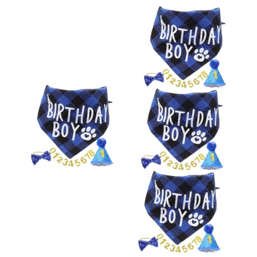 INOOMP 4 Sets Haustier Party Dekoration Für Jungen Fliege Katze Geburtstagsmütze Hunde Outfit Hunde Geburtstags Outfit Lätzchen Für Jungen Anzug Für Jungen Haustier Bandana INOOMP 4 Sets Haustier Party Dekoration Für Jungen Fliege Katze Geburtstagsmütze Hunde Outfit Hunde Geburtstags Outfit Lätzchen Für Jungen Anzug Für Jungen Haustier Bandana von INOOMP