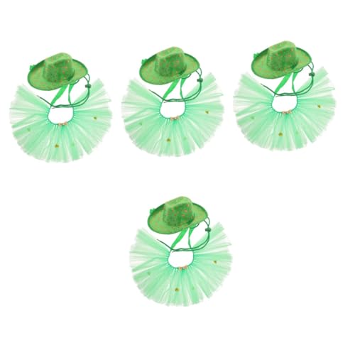 INOOMP 4 Sets Haustier Urlaubskleidung Haustiere Haustierrock Hunde Cosplay Rock St Patrick's Day Katzenkostüm Hunde Cosplay Kleidung Katzen Cosplay Kostüm Hunde Tutu Rock von INOOMP