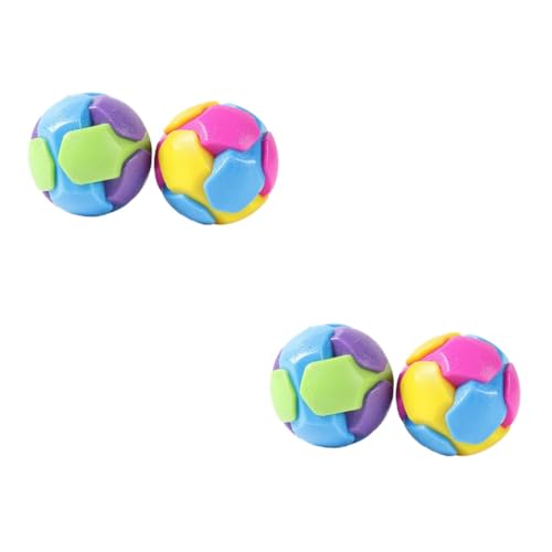 INOOMP 4 Stück Backenzaun-Ball Für Haustiere Haustier Hundespielzeug Kauball Beißspielzeug Quietschendes Haustierspielzeug Corgi-Spielzeug Möbelschutzspielzeug Psm Weichkleber von INOOMP