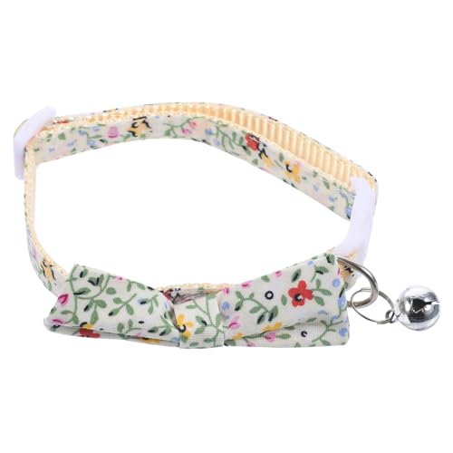 INOOMP 4 Stück Cartoon-Hundehalsband seidenband bändchen cat Accessories Charm bandalette Welpenhalsband Kätzchen-Kragen Schottenstoff Zubehör kleine Sonnenblume Polyester-Nylon von INOOMP