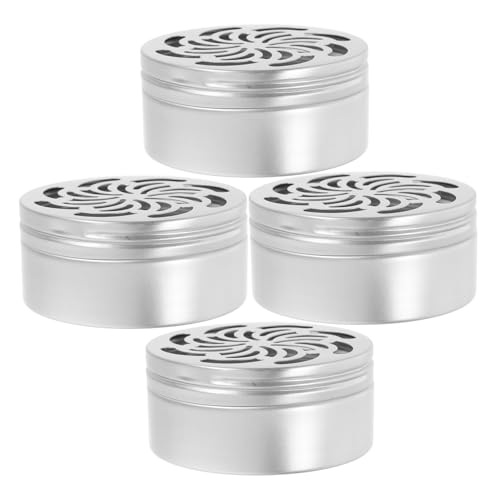 INOOMP 4 Stück Duftbox für Hundetraining Duftdosen für Hunde Aluminium Silver INOOMP 4 Stück Duftbox für Hundetraining Duftdosen für Hunde Aluminium Silver von INOOMP