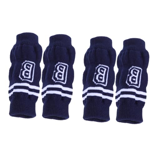 INOOMP 4stücke Hund Ellenbogenschoner Gestrickte Hundesocken Für Kleine Hunde Elastische Und Atmungsaktive Gelenkprotektoren Für Optimale Und Schutz von INOOMP