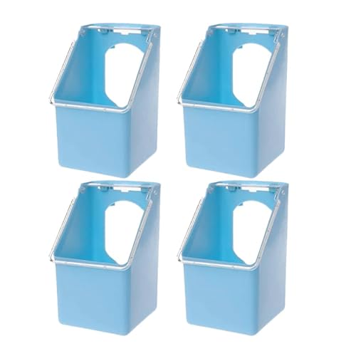 INOOMP 4 Stück Hängenbox -Feeder tauben futtertrog tränkenwärmer tauben Vogelfutterbox eingesperrt Ratsche spülwanne spülenschrank Futternapf für Vogelfutter Vogelfutterspender pp Blue von INOOMP