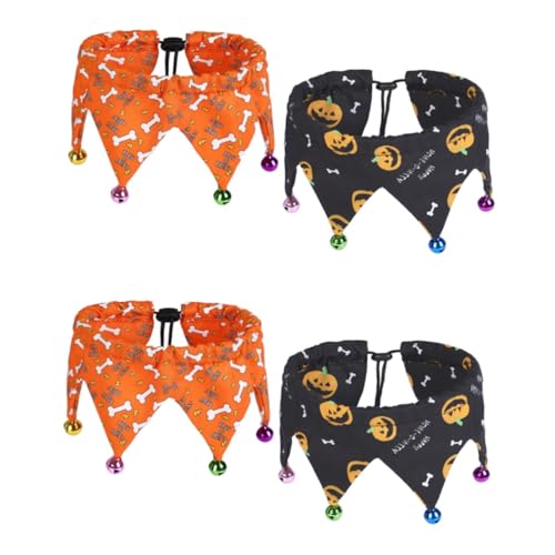 INOOMP 4 Stück Halloween Haustier Verstellbares Halsband Verstellbare Welpenhalsbänder Für Streu Katze Fliege Kragen Haustierzubehör Geisterkragen Stirnband Krawatte Polyester Einstellbar INOOMP 4 Stück Halloween Haustier Verstellbares Halsband Verstellbare Welpenhalsbänder Für Streu Katze Fliege Kragen Haustierzubehör Geisterkragen Stirnband Krawatte Polyester Einstellbar von INOOMP