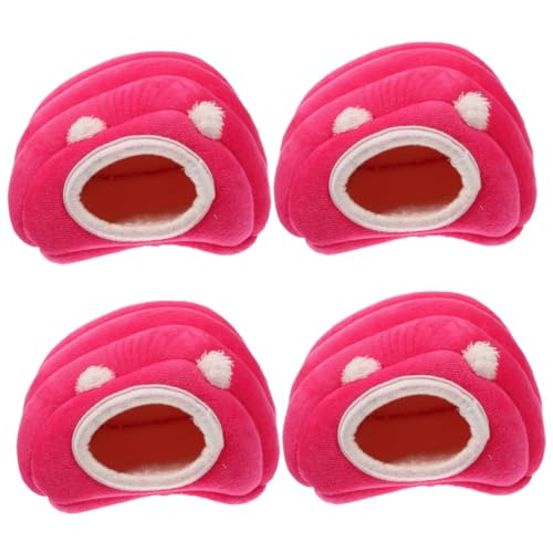 INOOMP 4 Stück Hamster Baumwollnest Verstecke Hamster warmes Versteck Hamster hängematte haustierbett Hamsterversteck Warmes Hamsterversteck Sanft Hamsterhaus kleine Chinchillas von INOOMP