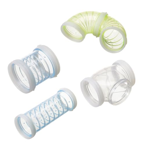 INOOMP 4stücke Labyrinth Röhren Für Hamster Teiliges Zubehör Für Kleintiere Inklusive DREI Rohre Zufälligen Farben Für Dschungelabenteuer Und Spielspaß von INOOMP