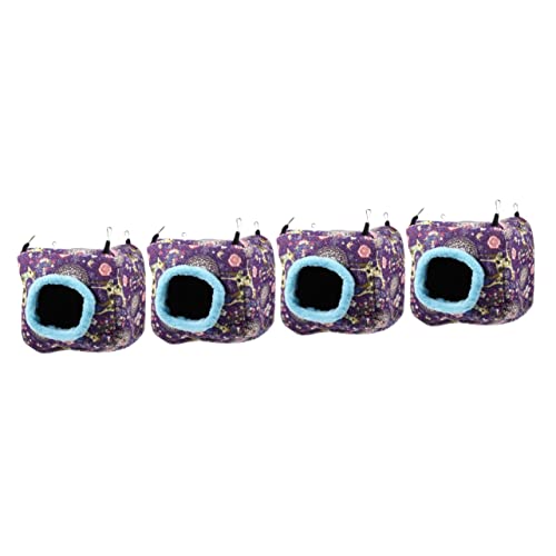 INOOMP 4 Stück Hamsternest Ruhebett Für Kleine Haustiere Frettchen Bett Kaninchenhaus Hängendes Bett Ruhebett Für Haustier Meerschweinchen-Nest Baumwolle Papagei Violett Eichhörnchen INOOMP 4 Stück Hamsternest Ruhebett Für Kleine Haustiere Frettchen Bett Kaninchenhaus Hängendes Bett Ruhebett Für Haustier Meerschweinchen-Nest Baumwolle Papagei Violett Eichhörnchen von INOOMP