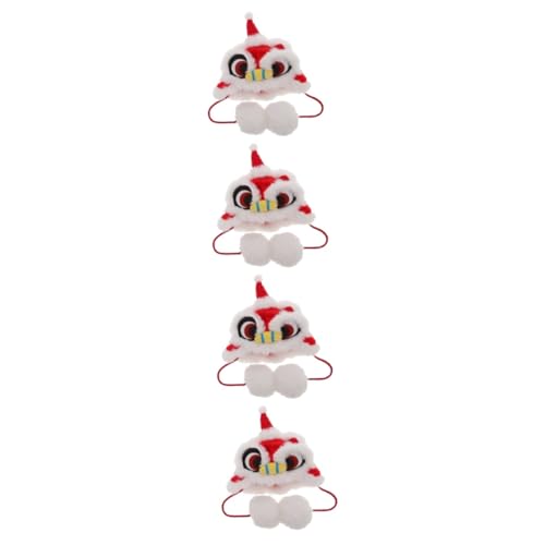 INOOMP 4stücke Pet Headwear Cap Für Haustiere Rote Tanzlöwenmütze Für Hunde Und Katzen Dekorative Kopfbedeckung Für Cosplay Für Feste Und Besondere Anlässe INOOMP 4stücke Pet Headwear Cap Für Haustiere Rote Tanzlöwenmütze Für Hunde Und Katzen Dekorative Kopfbedeckung Für Cosplay Für Feste Und Besondere Anlässe von INOOMP