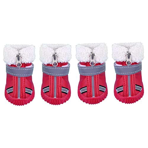 INOOMP Hundeschuhe Für Kaltes Wetter 4 Stück Dicke Schneeweiße Baumwolle Für Komfort Und des Haustiers INOOMP Hundeschuhe Für Kaltes Wetter 4 Stück Dicke Schneeweiße Baumwolle Für Komfort Und des Haustiers von INOOMP