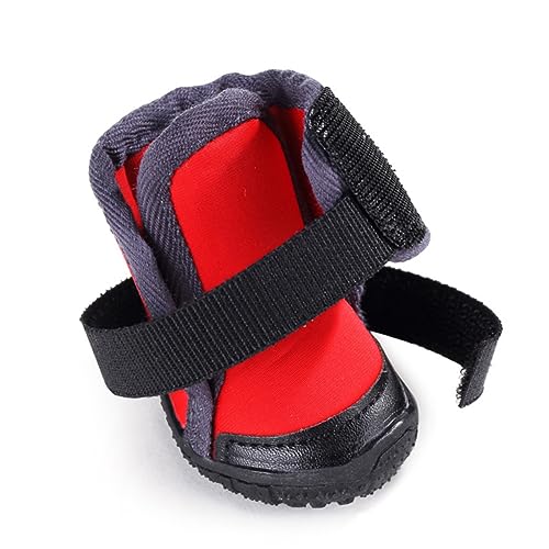 INOOMP Hundeschuhe für Outdoor-aktivitäten 4 Paar Warme Haustierfreie Schuhe in Rot Größe 80 Kletterfreundlich INOOMP Hundeschuhe für Outdoor-aktivitäten 4 Paar Warme Haustierfreie Schuhe in Rot Größe 80 Kletterfreundlich von INOOMP