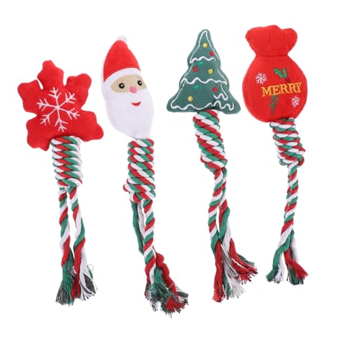 INOOMP 4stücke Teiliges Kauspielzeug Für Hunde Knotendesign Weihnachts-Themen Langlebig Tragbar Beißspielzeug Zur Zahnpflege Für Welpen Und Kleine Hunde Langeweile Und Fördert INOOMP 4stücke Teiliges Kauspielzeug Für Hunde Knotendesign Weihnachts-Themen Langlebig Tragbar Beißspielzeug Zur Zahnpflege Für Welpen Und Kleine Hunde Langeweile Und Fördert von INOOMP