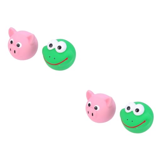 INOOMP 4 Stück Interaktives Spielzeug für Welpen Naturkautschukspielzeug für Haustiere Beißspielzeug für Welpen Dog Toy Hunde spielsachen Spielzeuge Latex-Cartoon-Ball Kleiner Hund Snack von INOOMP