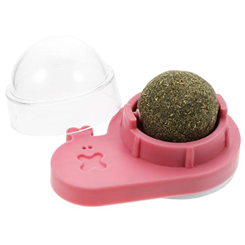 INOOMP Spielzeuge 4 Stück Katze Mu Tian Polygonum Ball Katzenminze Ball Für Katzenwand Beißspielzeug Essbares Spielzeug Leckereien Für Haustiere Rosa Rotieren Drinnen Süssigkeit Pp von INOOMP