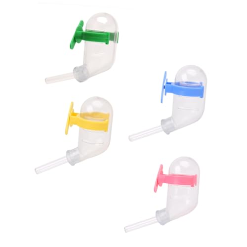 INOOMP 4 Stück Kleiner Trinkbrunnen für Haustiere Rennmaus wasserspender Hamster Hundefutter hamsterzubehör Hamster zubehör wasserflasche Hamsterfutter Wasserspender für Kaninchen Plastik von INOOMP