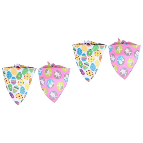 INOOMP 4 Stück Osterdreieck Hundebandana Häschen-Hund-Halstuch Haustier-dreieck-lätzchen Schleppleine Ei-kostüm Osterkostüm Für Haustiere Haustierzubehör Der Hund Polyester INOOMP 4 Stück Osterdreieck Hundebandana Häschen-Hund-Halstuch Haustier-dreieck-lätzchen Schleppleine Ei-kostüm Osterkostüm Für Haustiere Haustierzubehör Der Hund Polyester von INOOMP