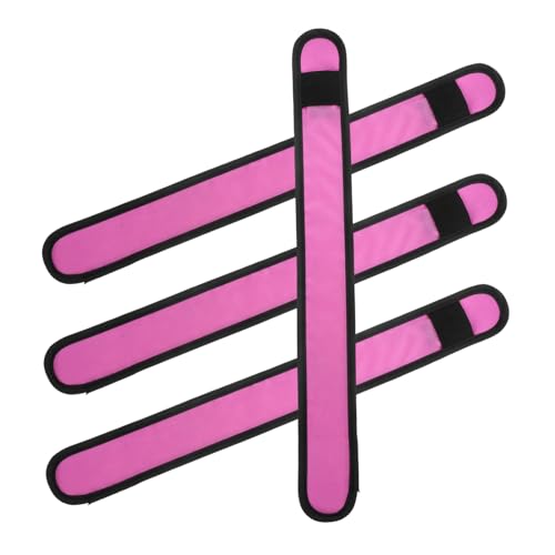 INOOMP 4 Stück Pferde-Leggings mit Knöchelriemen elastisch reflektierend Beinwärmer für Pferde Sport Tack LED-Stiefel Pferdehalsbänder LED-Pferdebrusthalsband LED-Gamaschen Stoff Rosa von INOOMP