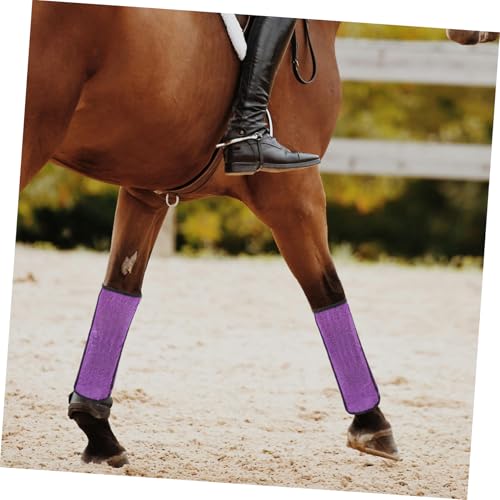 INOOMP 4 Stück Professionelle Mesh Pferdebein Gamaschen mit Integriertem Stützrahmen Atmungsaktive Fliegenschutzstiefel für Pferde Bequeme Passform Einsetzbar für Umfassenden Schutz von INOOMP