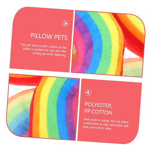 INOOMP 4 Stück Teiliges Katzenkissen mit Integrierter Katzenminze Weiche Indoor Katzen spielkissen Bunte Kleine Kuschelkissen für Entspannte Katzen als Schlaf Spielkissen von INOOMP