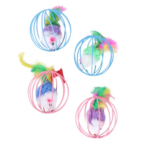 INOOMP 4 Stück Teiliges Plüsch mäuse katzenspielzeug mit Interaktives Indoor Aktivierung Jagdtriebs Robustes Draht Kunststoffmaterial Farblich Sortiert für Hauskatzen Zufällige Farbe INOOMP 4 Stück Teiliges Plüsch mäuse katzenspielzeug mit Interaktives Indoor Aktivierung Jagdtriebs Robustes Draht Kunststoffmaterial Farblich Sortiert für Hauskatzen Zufällige Farbe von INOOMP