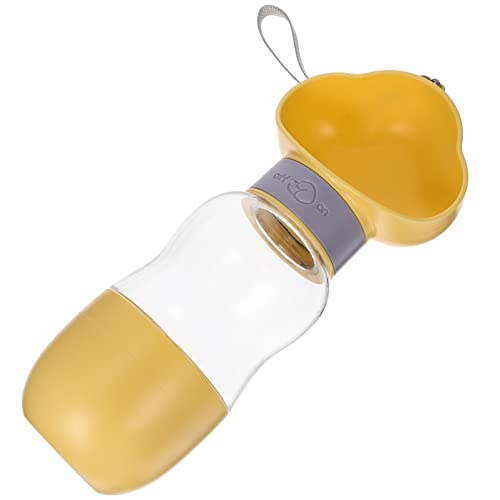 INOOMP 4 Stück Wasserbecher für Hunde im Freien gelbe Wasserflasche Reiseflasche für Hunde pet Water Bottle Hunde wasserflasche Wasserkessel Trink Gläser tragbarer Wasserspender der Hund von INOOMP